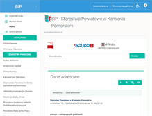 Tablet Screenshot of bip.powiatkamienski.pl